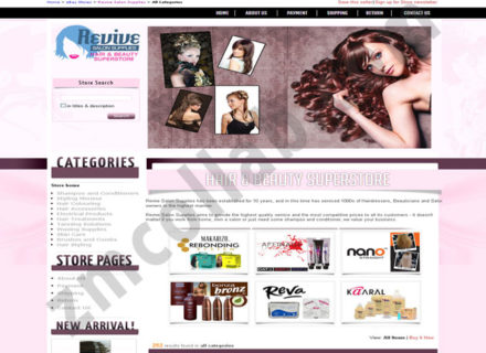 ZMCollab ebay, amazon, shopify, wordpress, bigcommerce store design and product listing templates Revive Saloon