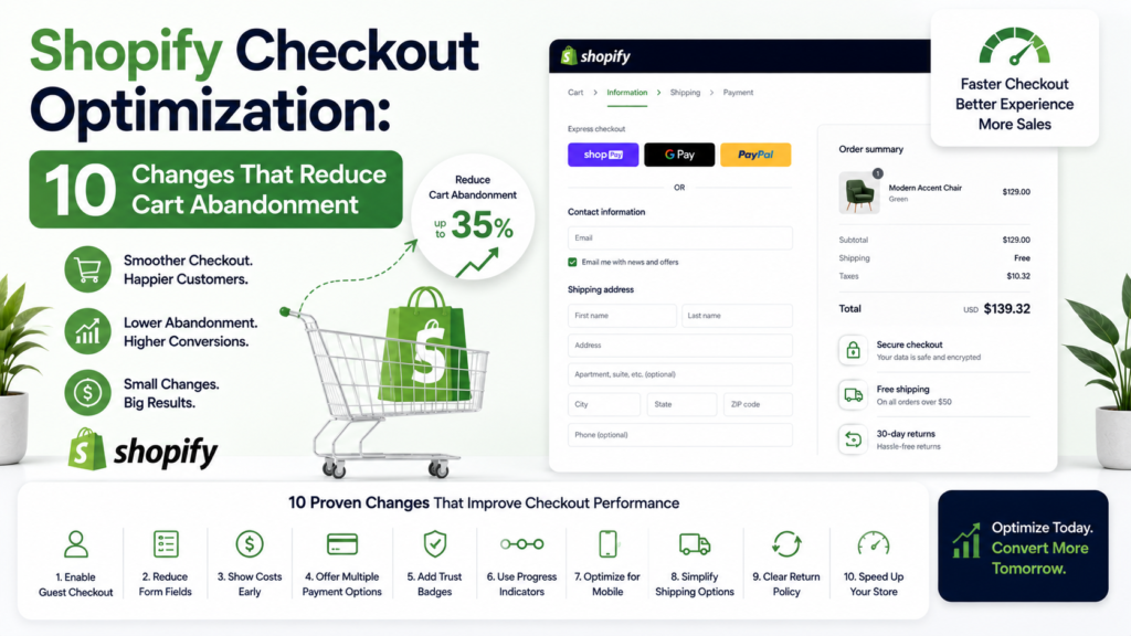 Shopify Checkout Optimization 10 Changes That Reduce Cart Abandonment
