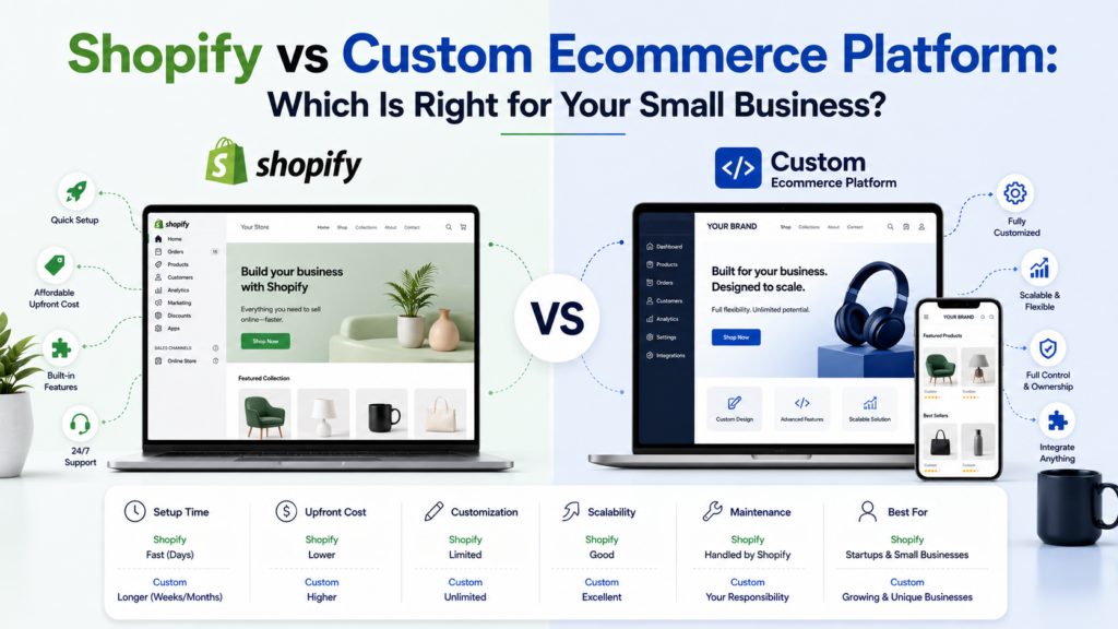 Shopify vs Custom Ecommerce Platform Which Is Right for Your Small Business
